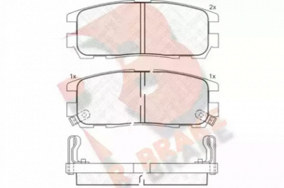 R BRAKE rb0991 -  Комплект тормозных колодок, дисковый тормоз